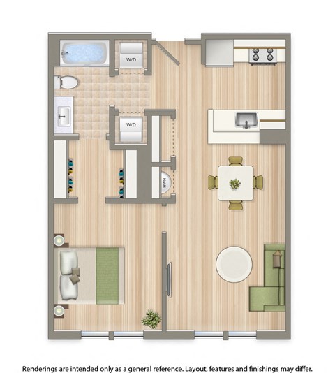 archer park one bedroom apartment floor plan